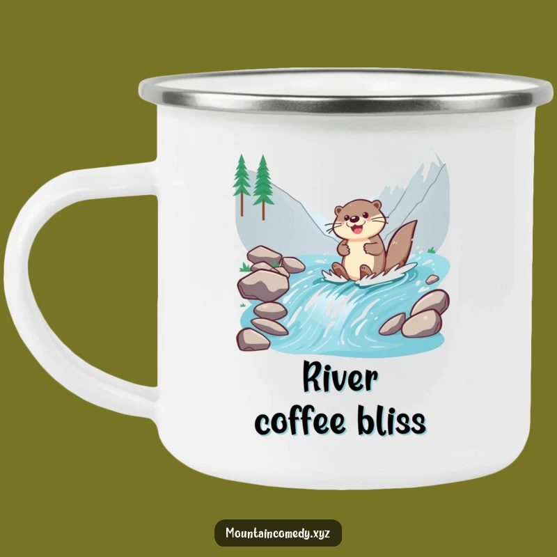 Funny Otter Paddling Camping Mug: Hilarious Stream Adventure Outdoor Gift