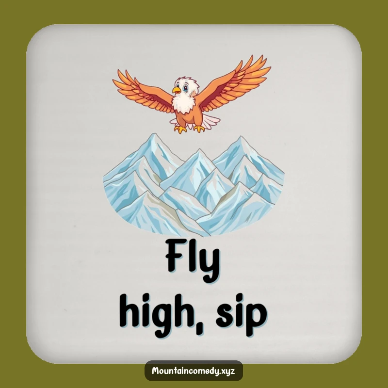 Funny Eagle Soaring Coaster: Protect Your Surfaces with This Hilarious Aerial Art