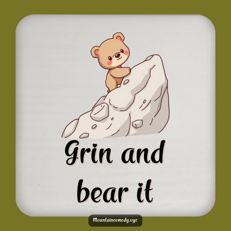 Funny Bear Cub Ascent Coaster: Protect Your Surfaces with This Hilarious Climbing Art
