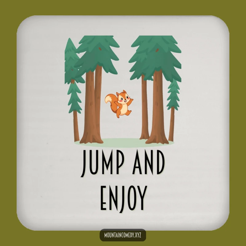 Funny Squirrel Leaping Coaster Set: Hilarious Protection for Playful Homes