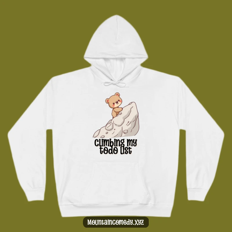 Cozy Funny Bear Cub Hoodie: Stay Warm While Conquering Your Goals with This Hilarious Design