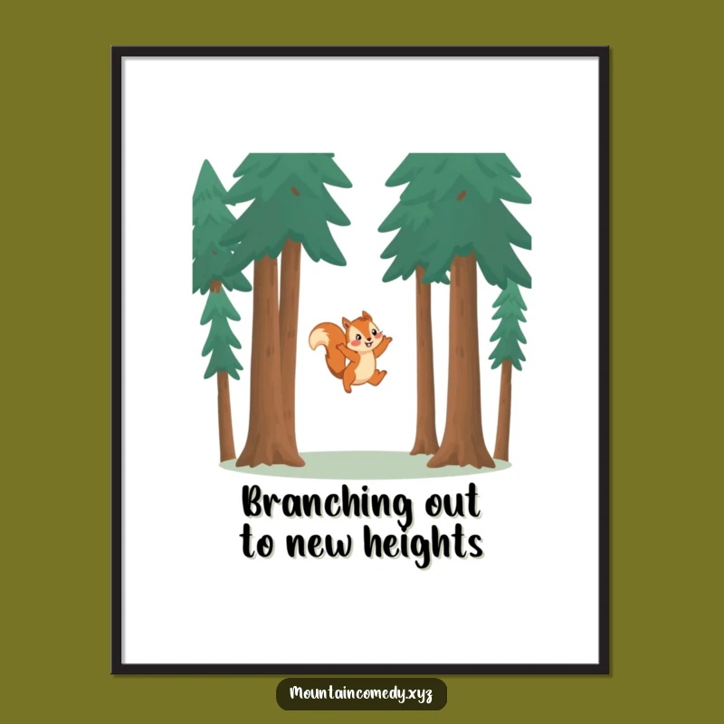 Free Printable Squirrel Art: Playful Leaper Forest Downloadable Decor Gift