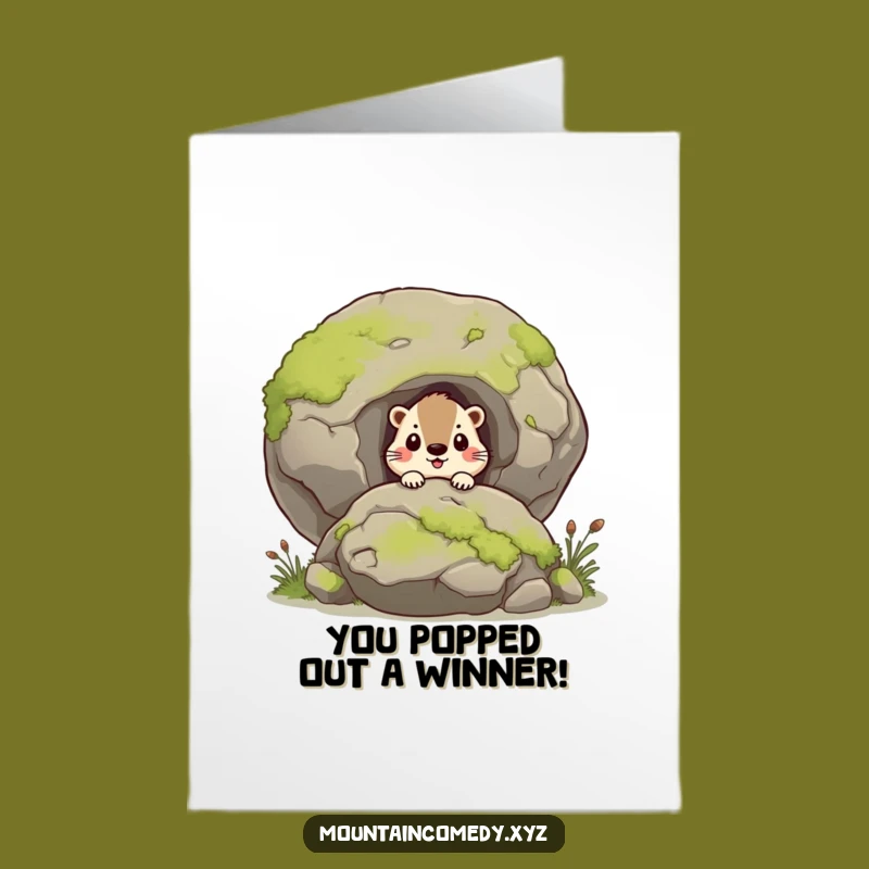 Free Printable Marmot Congrats Card: Surprise Success Downloadable Gift